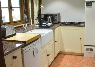 Kitchen area at Pilgrims Barn B&B